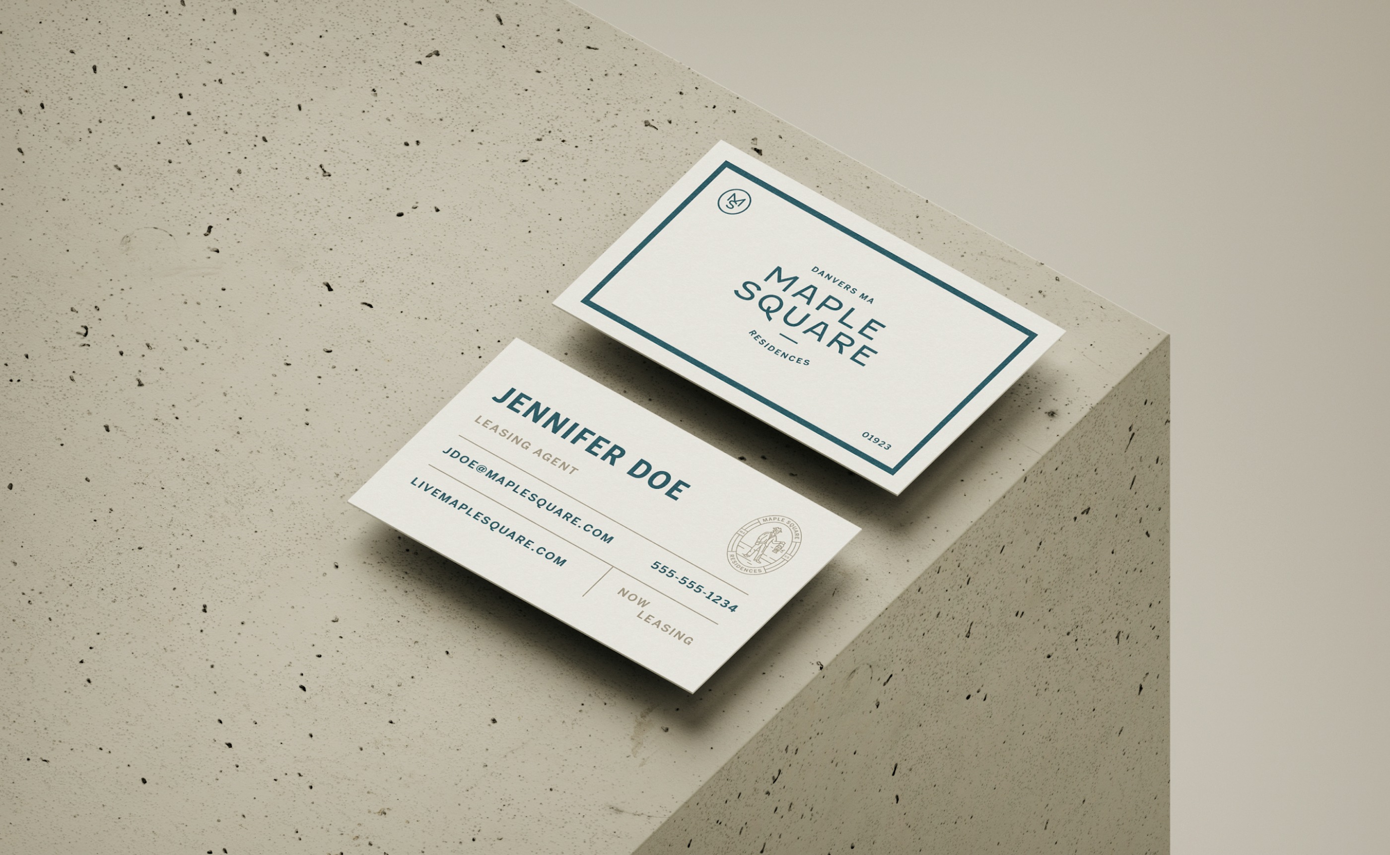 Maple square business cards