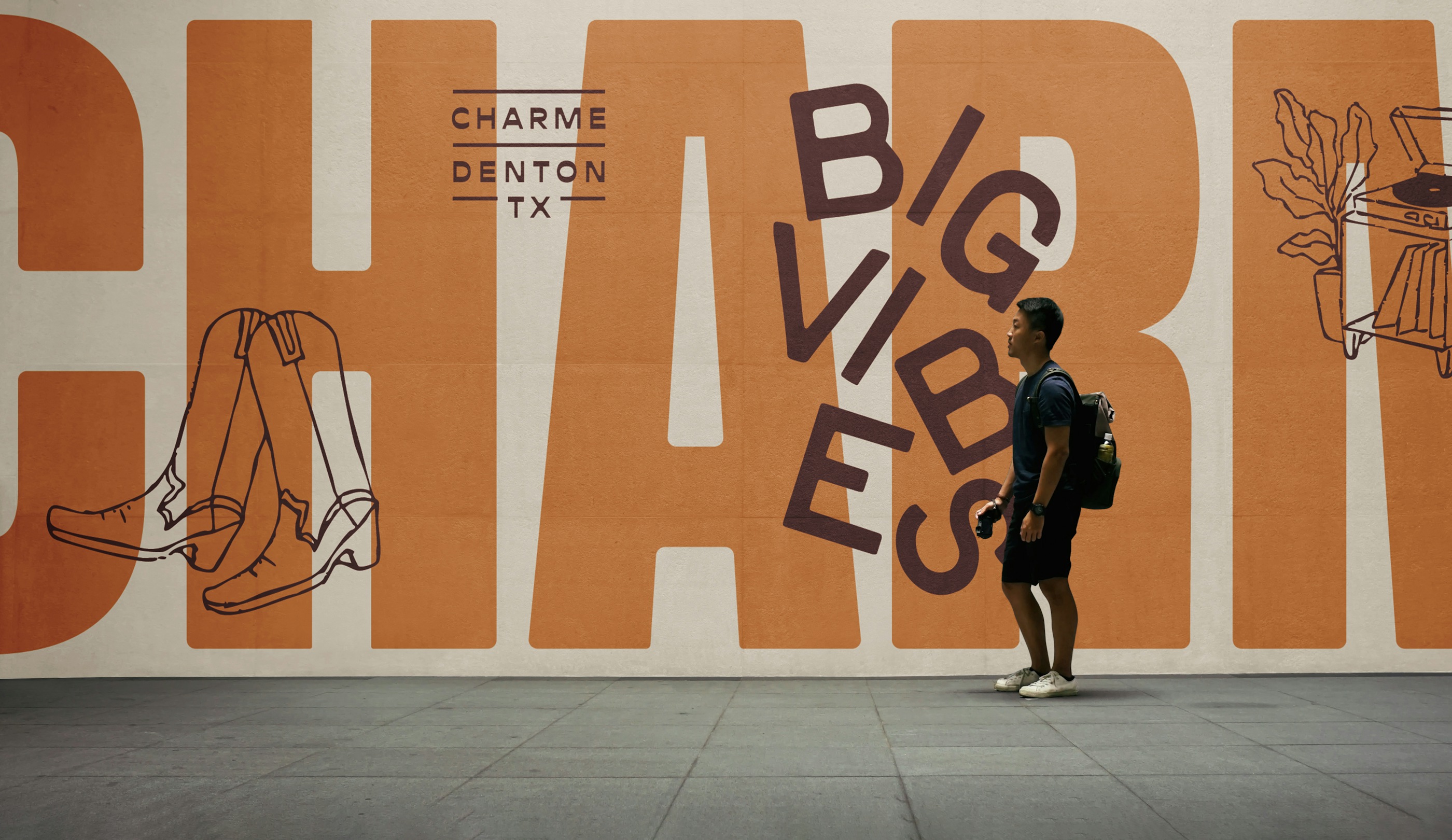 Charme on eagle mural